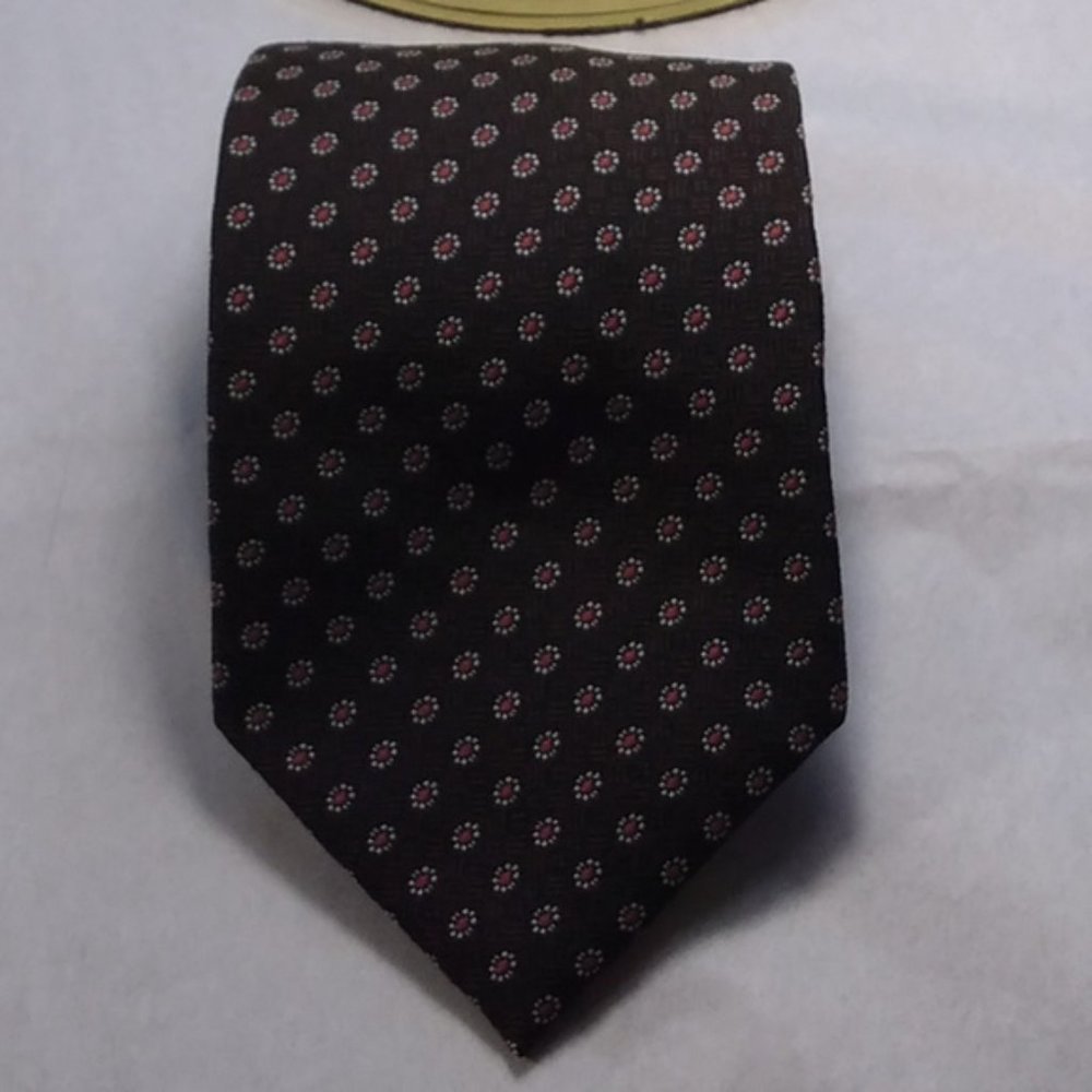 Wembley Brown Daisy Tie Polyester Tie     (*T12)